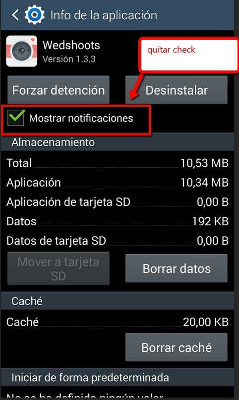 Notificaciones Wedshoots