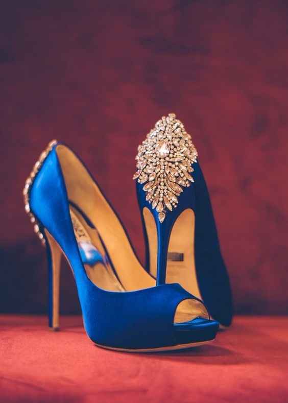 Zapatos de novia azules