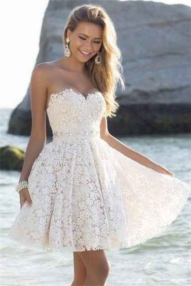 Vestido novia corto