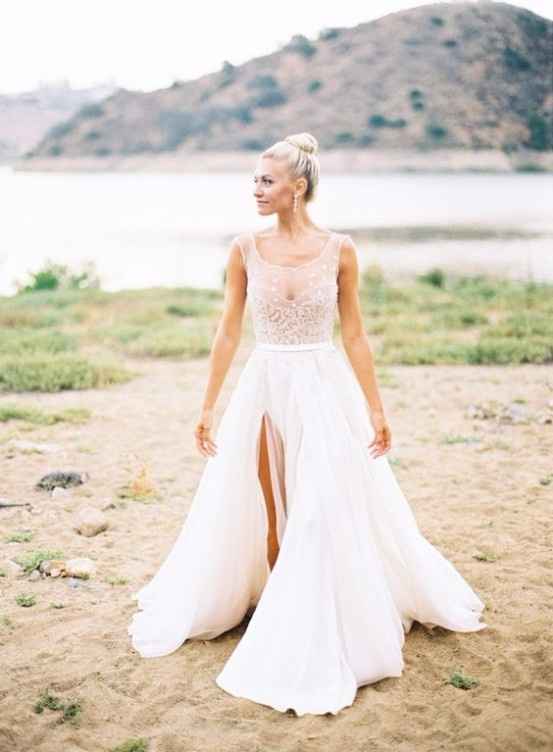 Vestido de novia romántico