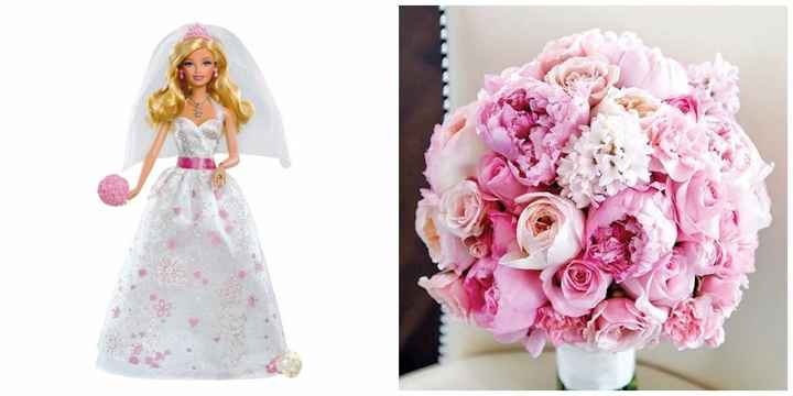 Ramo de novia inspirado en Barbie