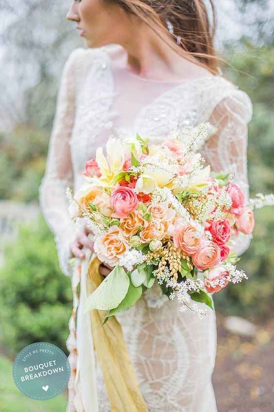 Ramo de novia romántico