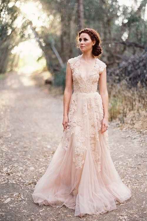 Vestidos de novia rosas