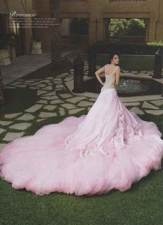 Vestidos de novia rosas