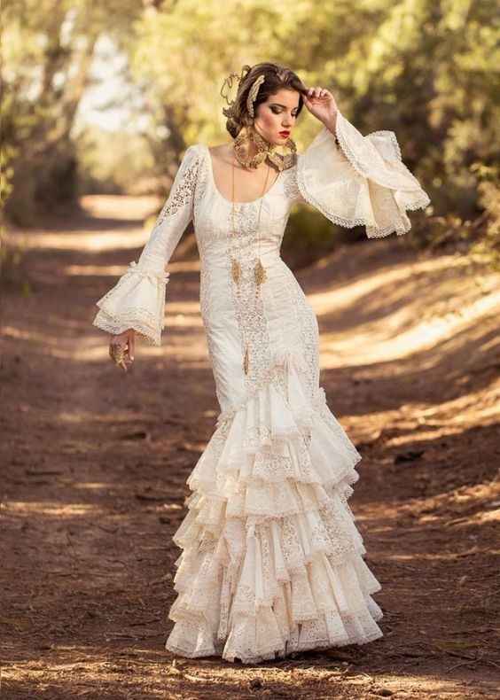 Vestido de novia flamenco