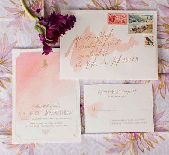 Invitaciones de boda tropicales