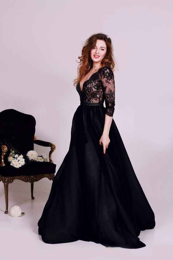 Vestido de novia negro