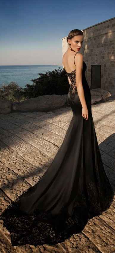 Vestido de novia negro