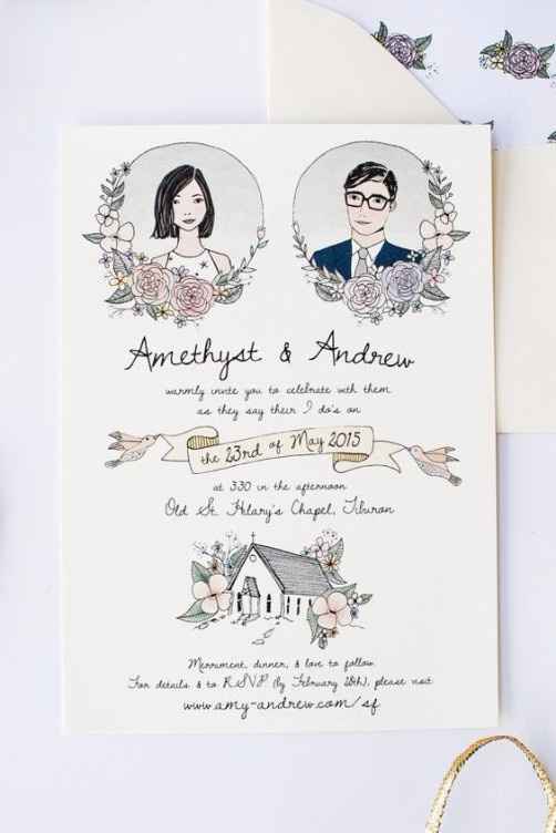 Invitaciones de boda vintage