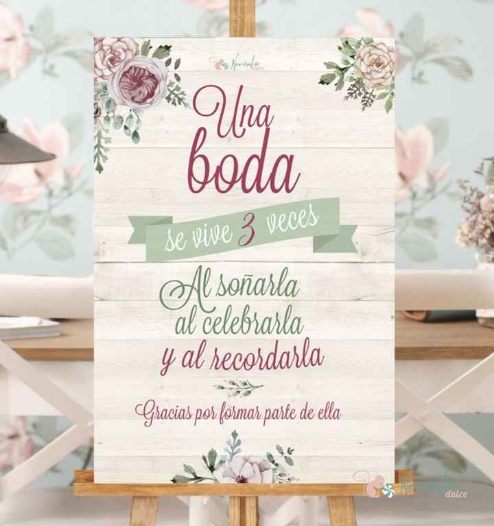 cartel de boda