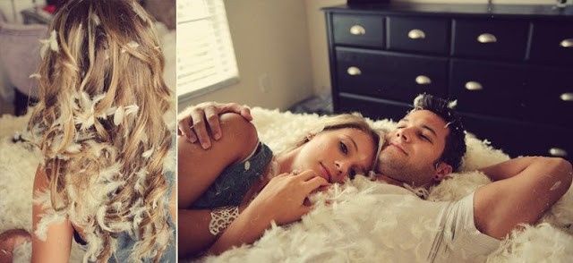 Una guerra de almohadas