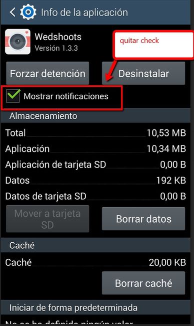 Notificaciones Wedshoots