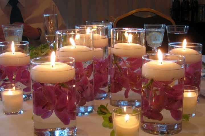  Centro de mesa con velas flotantes - 1