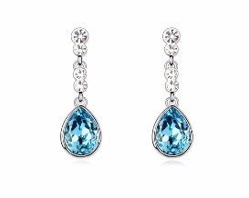 azul con brillantes y larguitos