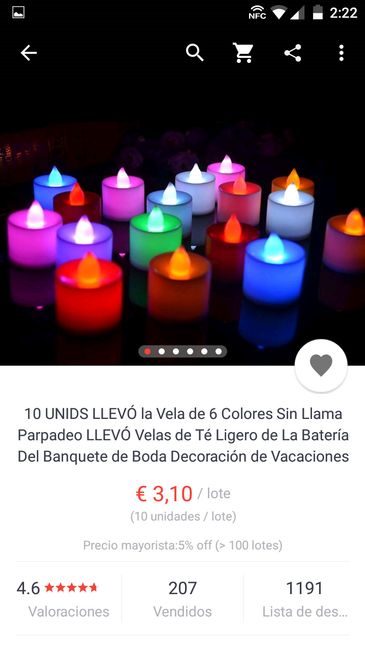 Velas artificiales