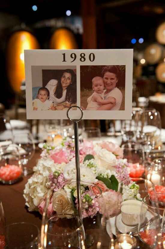 Decoración mesa con fotos - 8