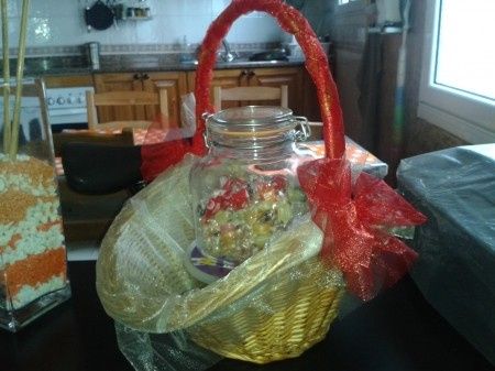 Decoración de cesta para detalles