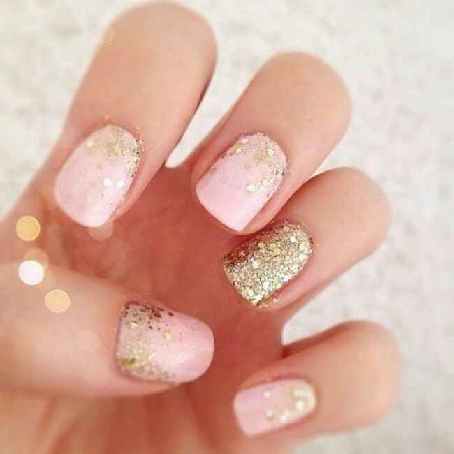  Manicura de novia rosa - 9