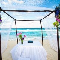 idea de carpa en la playa