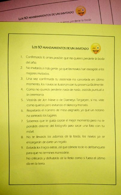 Recomendaciones y prohibiciones para el día de la boda - 1