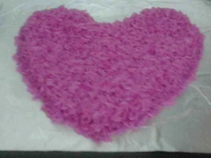 Corazón de arroz teñido