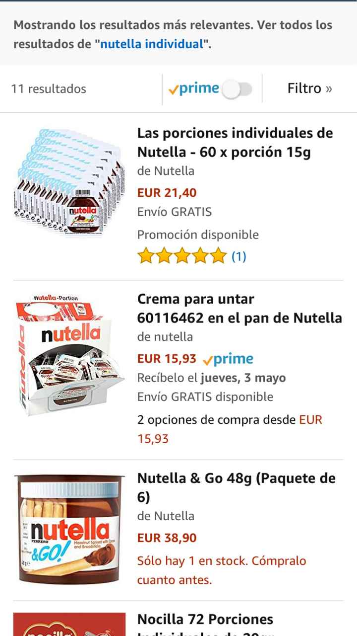 Ayuda con productos de Nutella - 1