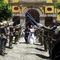 Saliendo de la iglesia