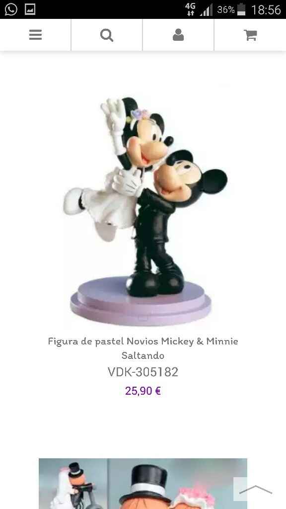 Muñeco pastel mickey y minnie - 1