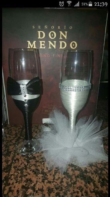 Os enseño las copas que me han regalado para el brindis ! - 1
