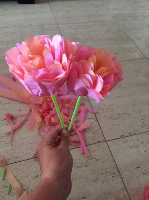  Flores con papel de seda! - 1