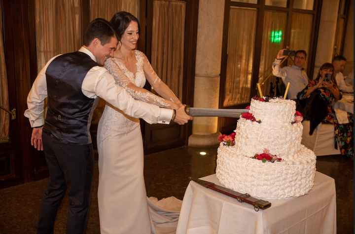Corte de la tarta nupcial