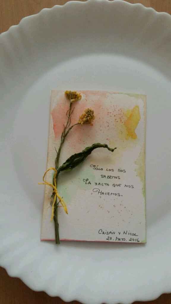 Tarjetas platos cena - 1