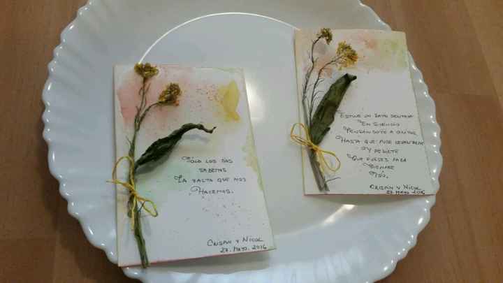 Tarjetas platos cena - 3