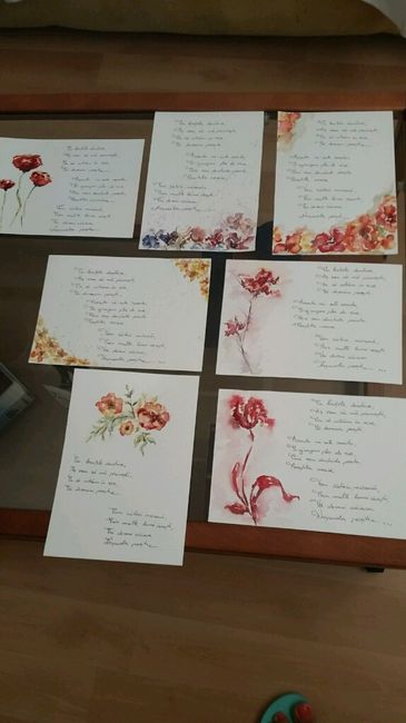 Invitaciones pintadas a mano - 6
