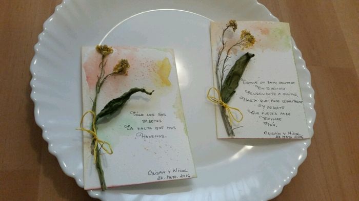 Tarjetas platos cena - 3
