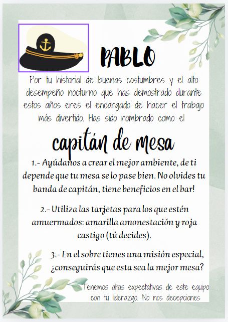 Capitán mesa. Ayuda. 2