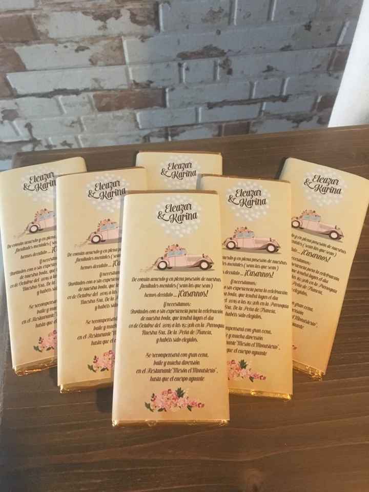 Invitaciones chocolate donde conseguirlas - 1