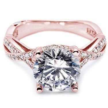 anillo de compromiso, oro rosado .............