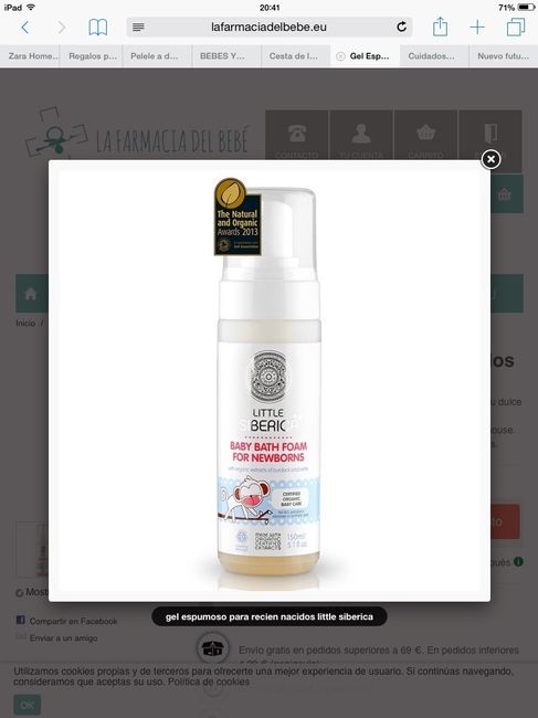 Espuma limpiadora orgánica