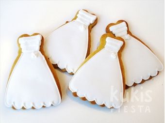 Galletas en forma de vestido de novia