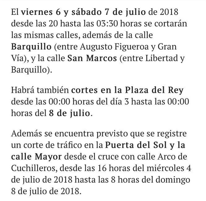 Cortes de tráfico sábado - 3