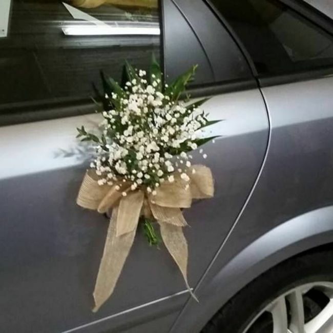 Decoracion coche boda - Floristerías Coslada Nicoly