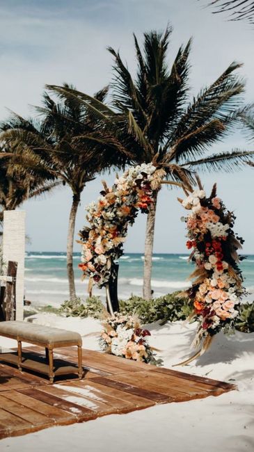 Boda estilo bohemia en la playa 🏖️🌊 3