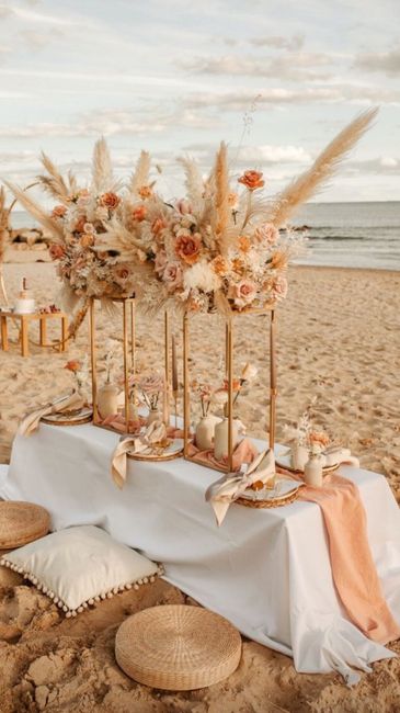 Boda estilo bohemia en la playa 🏖️🌊 6