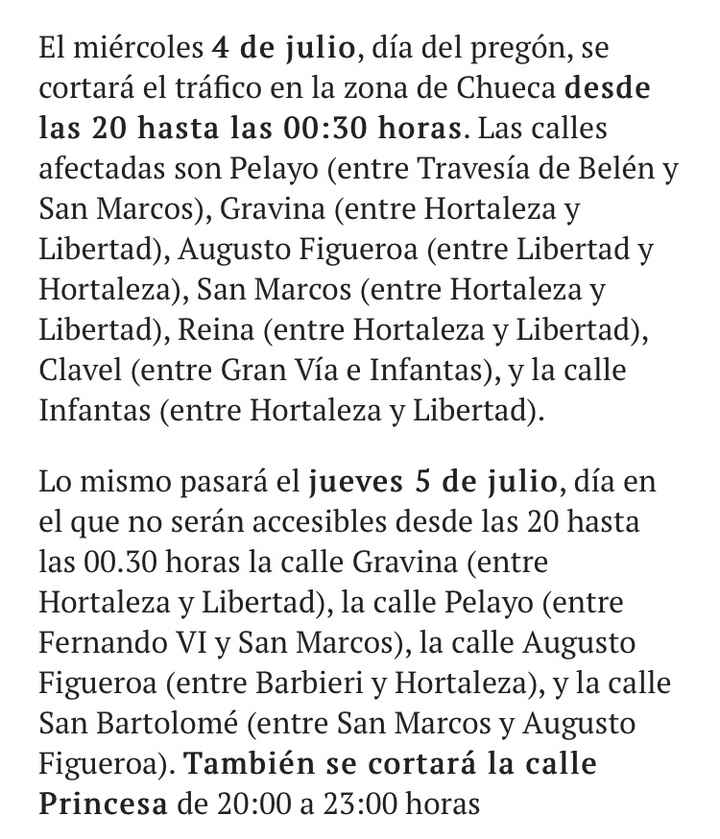 Cortes de tráfico sábado - 2
