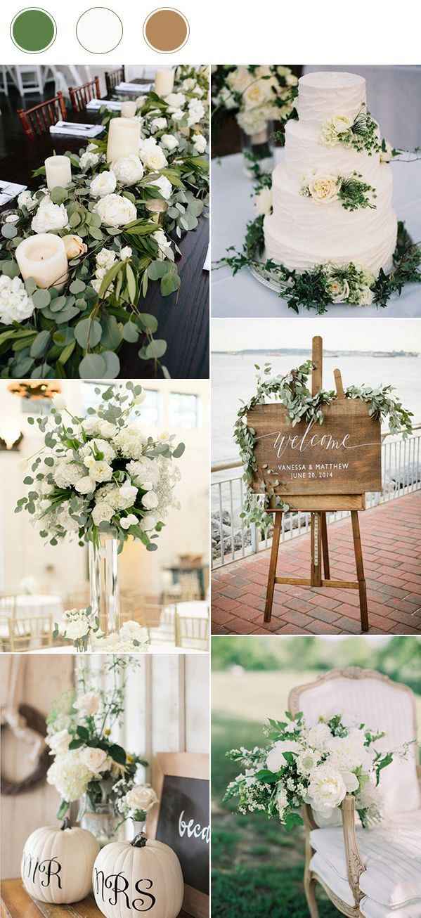 Bodas en tonos verdes y blancos 💚 - 1