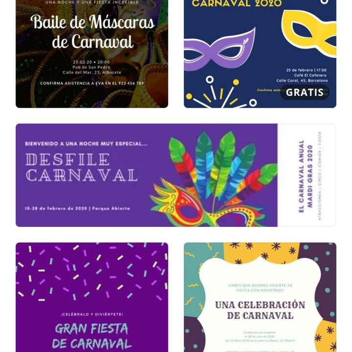 Invitaciones carnaval - 1