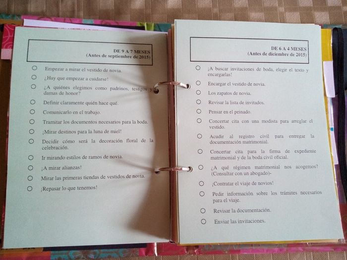 Mi agenda de bodas