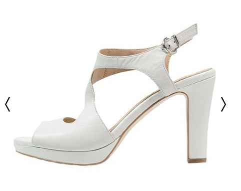 Sandalia blanca Zalando piel