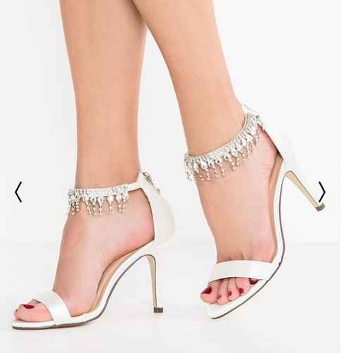 Sandalias blancas pedrería Zalando